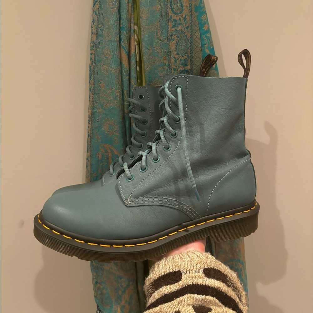 dr. marten’s discontinued 1460 pascal teal virginia leather boot